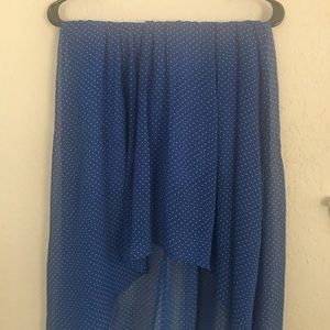 Polka dot high low skirt